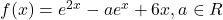 f(x)=e^{2x}-ae^{x}+6x,a\in R